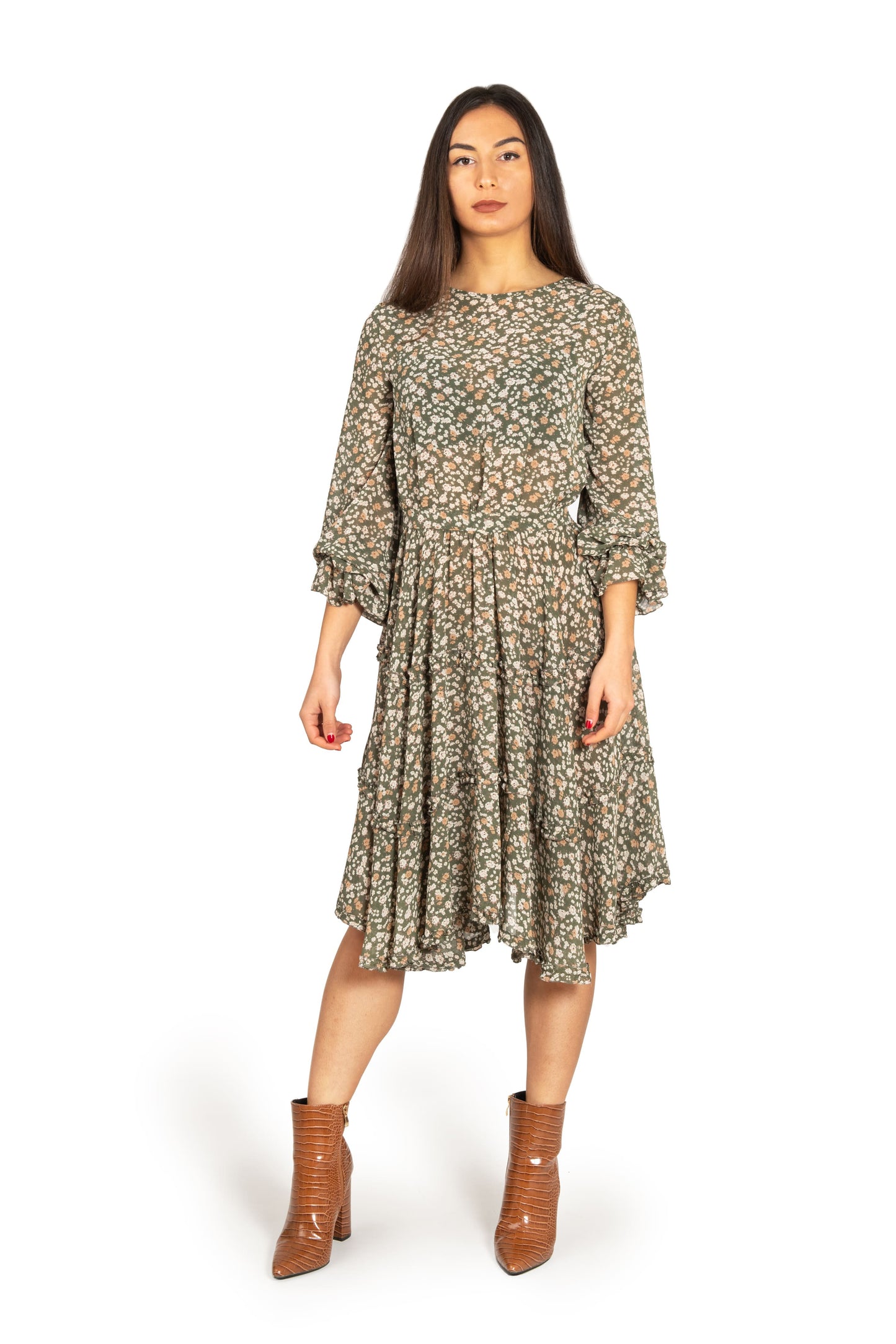 Abito donna con stampa floreale