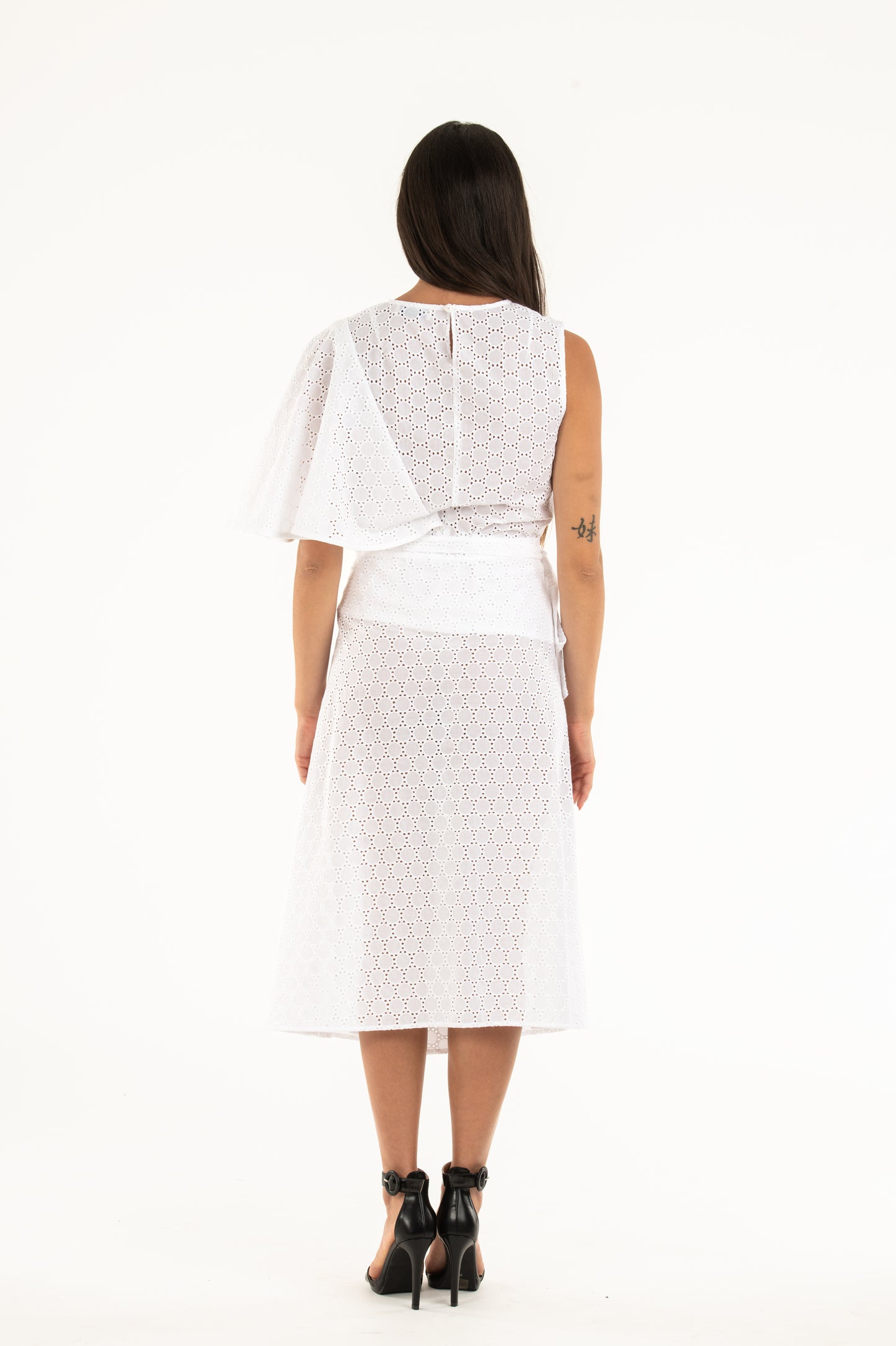 Gonna a portafoglio in pizzo sangallo