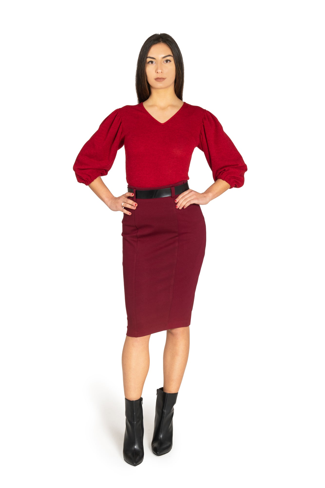 Gonna tubino in tessuto stretch