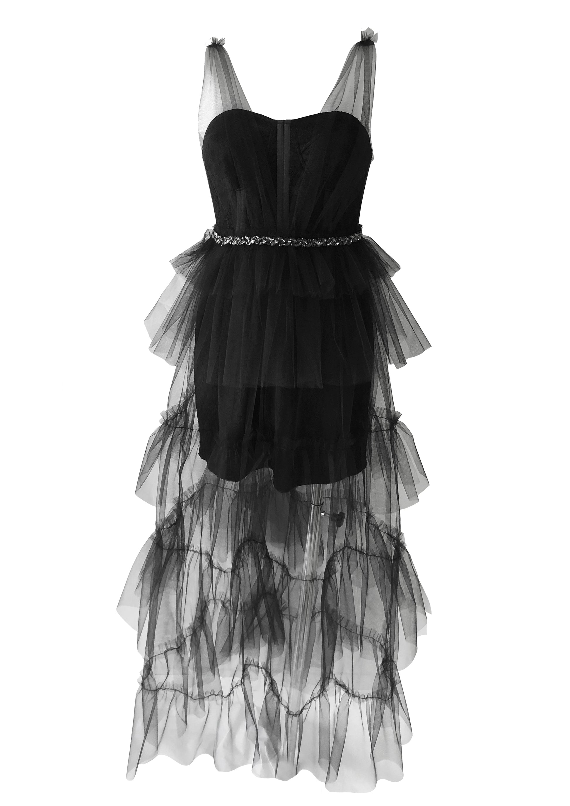 Abito donna in Tulle e cintura gioiello