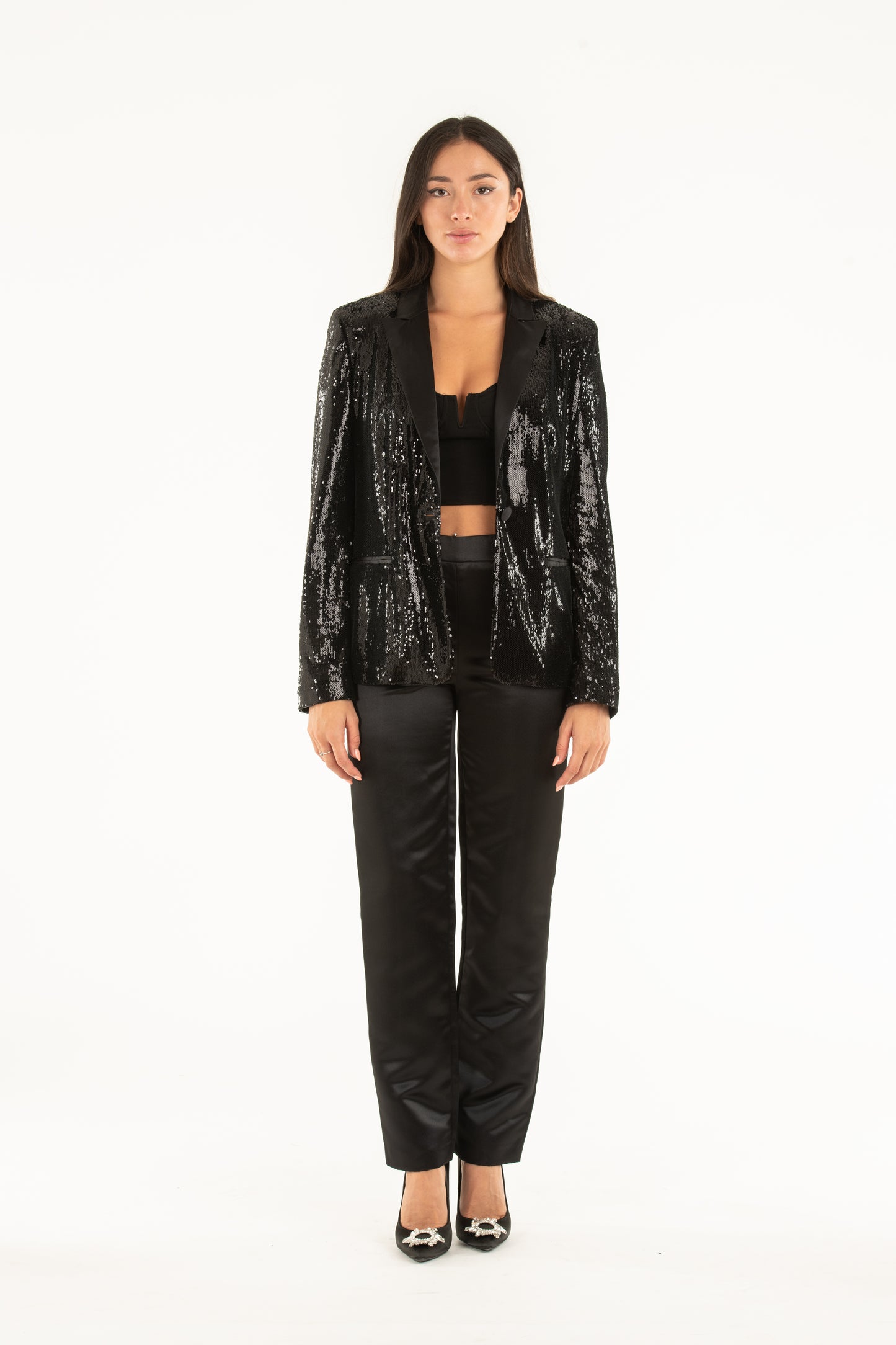 Smoking donna in Paillettes