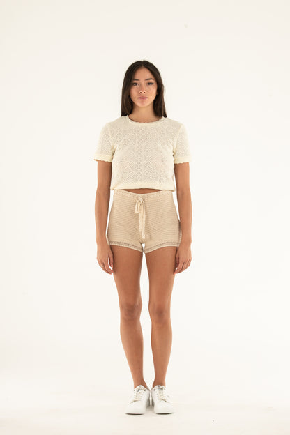 Short donna in crochet